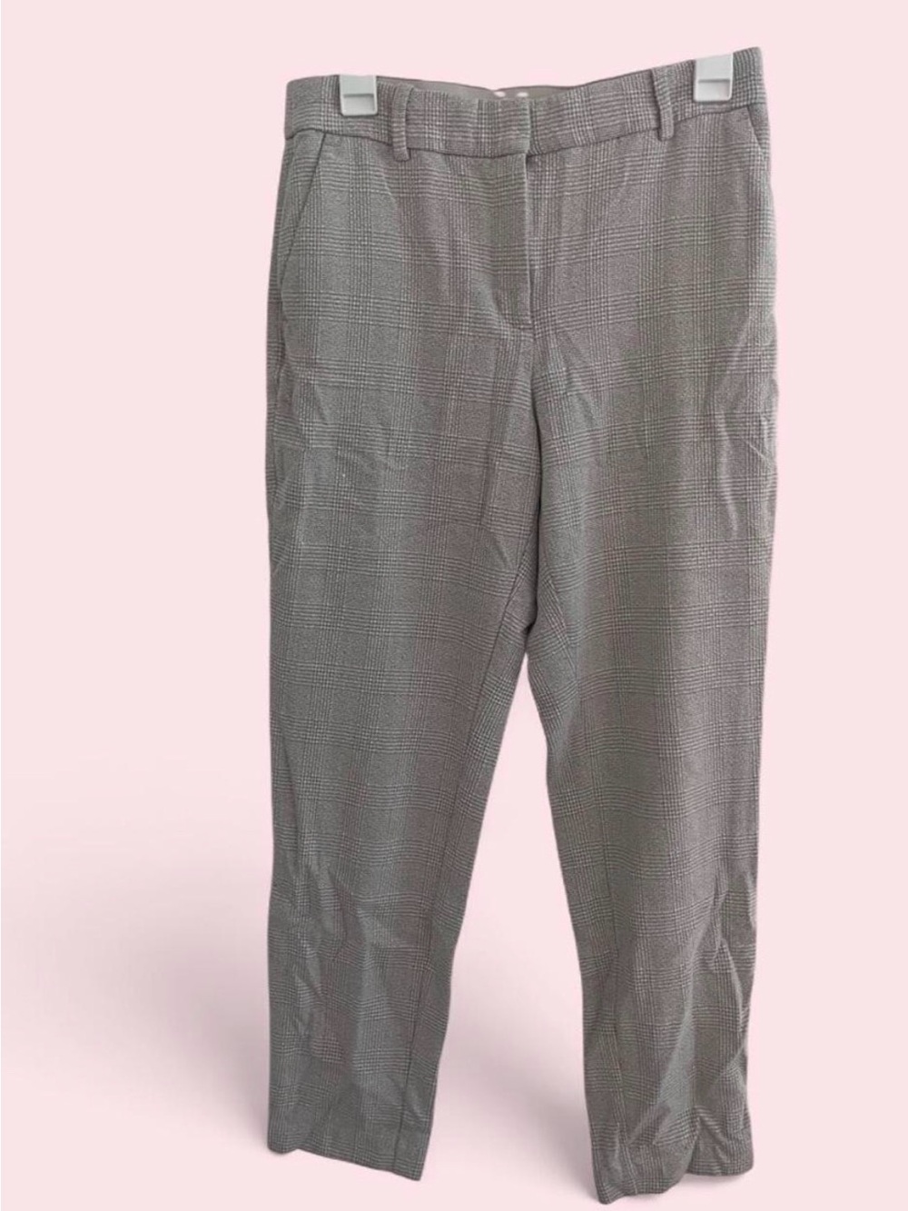 Tan and white slacks